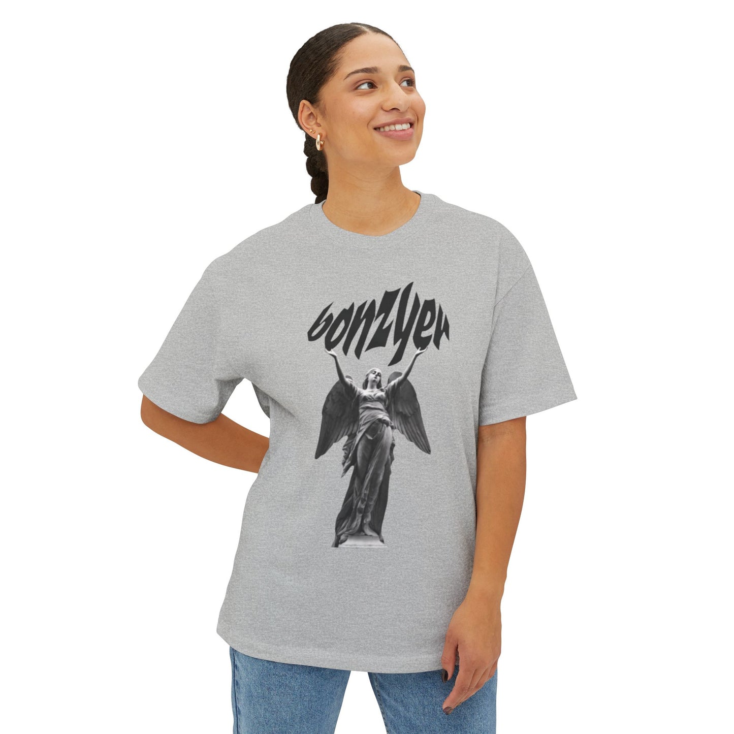 Oversized bonzyer angel logo t-shirt