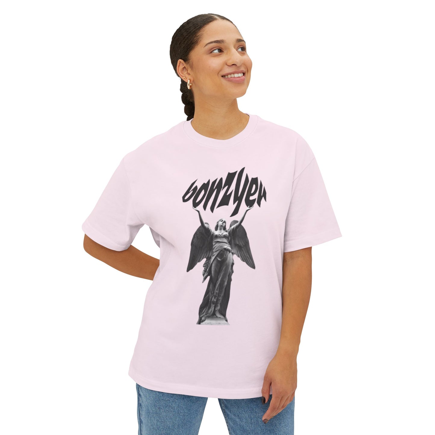Oversized bonzyer angel logo t-shirt