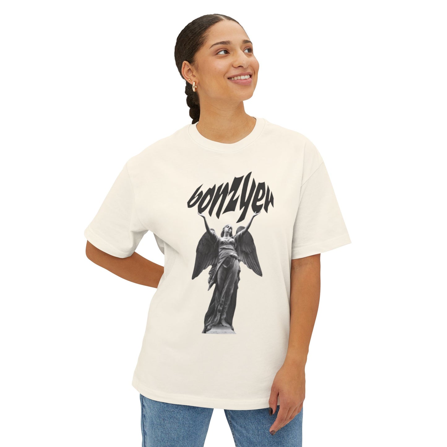 Oversized bonzyer angel logo t-shirt