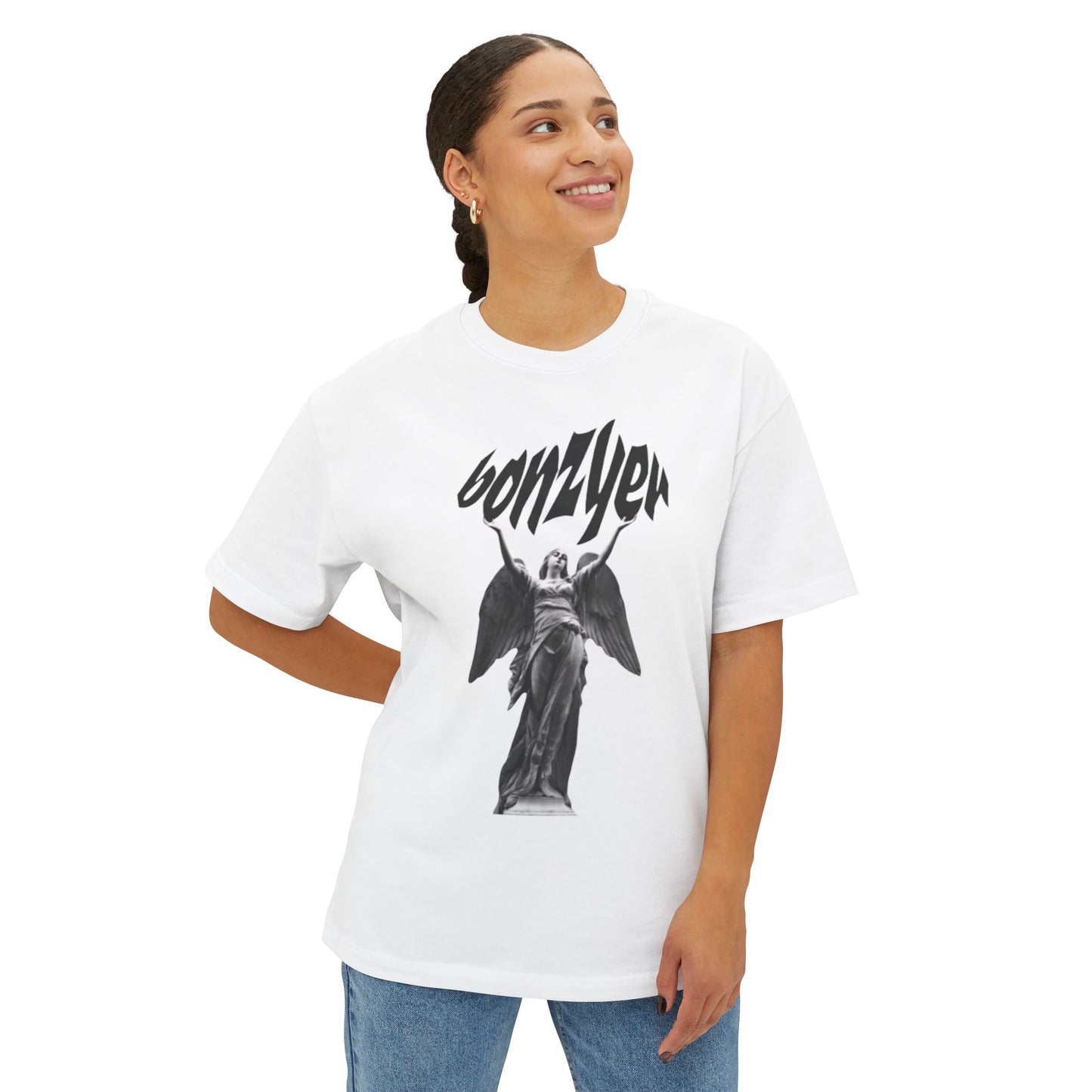 Oversized bonzyer angel logo t-shirt